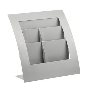 Porta brochure da tavolo VARIA, A4/ A5/ DIN lungo, scomparti 3