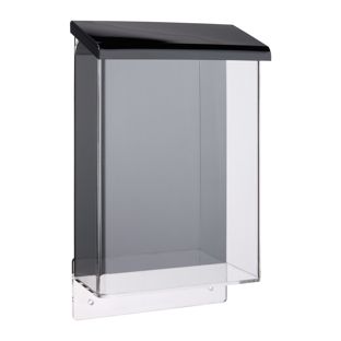 Porta brochure resistente alle intemperie con coperchio, nero A5 