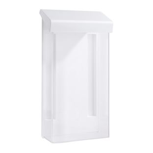 Porta brochure con coperchio, DIN lungo, bianco 