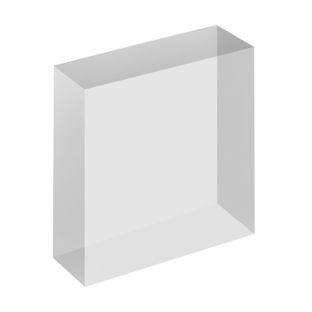 Blocco acrilico, trasparente 75 x 75 x 25 mm 