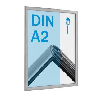 Cornice a scatto con attacco lampione A2, argento, 25 mm, angoli squadrati 