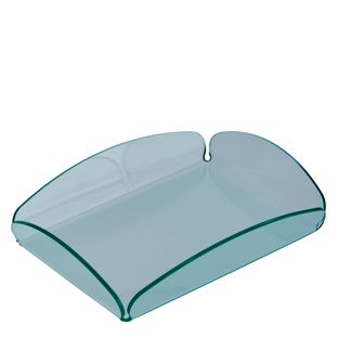 Vassoio decorativo, acrilico trasparente|verde  | brillante  | 165 x 115 x 30 mm 