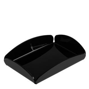 Vassoio decorativo, acrilico nero  | brillante  | 165 x 115 x 30 mm 