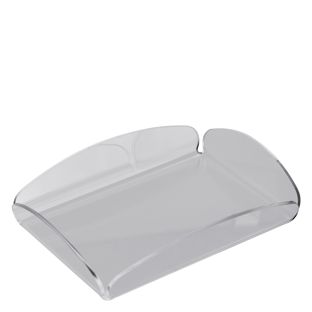 Vassoio decorativo, acrilico trasparente  | brillante  | 165 x 115 x 30 mm 