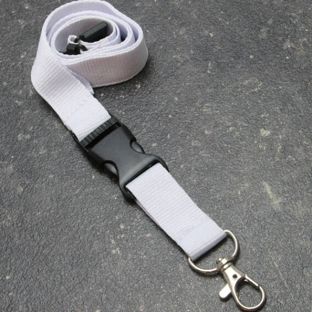 Lanyard con chiusura di sicurezza bianco 
