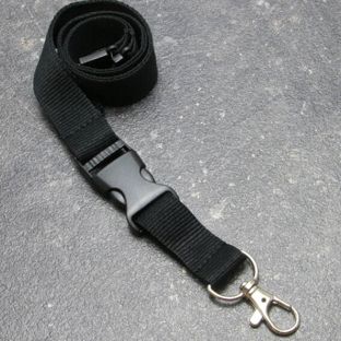 Lanyard con chiusura di sicurezza nero 