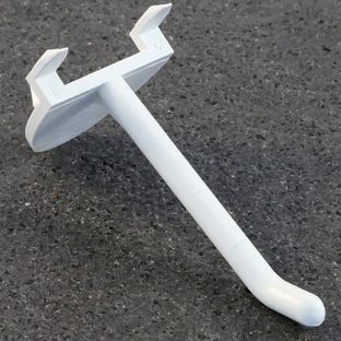 Broche singola in plastica, bianco 50 mm