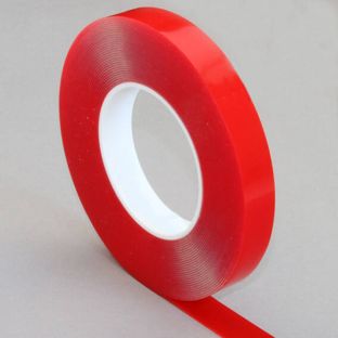 Nastro biadesivo in acrilato 100%, alta trasparenza, 1 mm di spessore, adesione molto forte, OL100 12 mm