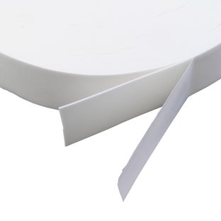 Nastro biadesivo in schiuma PE, bianco, 1 mm di spessore, adesione forte, EL100 50 mm