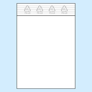 Sacchetti con chiusura ZIP, plastica PE 50 µm | 75 x 90 mm 