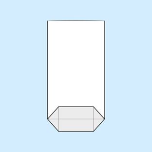 Sacchetti a fondo incrociato, plastica OPP 75 x 130 mm 