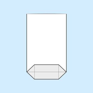 Sacchetti a fondo incrociato, plastica OPP 145 x 210 mm 