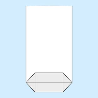 Sacchetti a fondo incrociato, plastica OPP 180 x 300 mm 