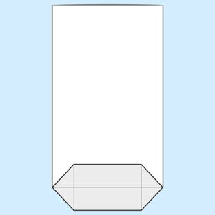 Sacchetti a fondo incrociato, plastica OPP 230 x 375 mm 
