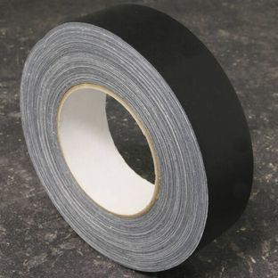 Nastro telato adesivo su un lato, nastro rinforzato nero  | 30 mm
