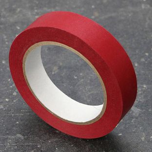 Nastro di rilegatura autoadesivo Best Price, carta a fibre speciali, telato rosso  | 38 mm
