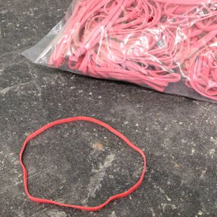 Elastico, rosso 100 mm | 3 mm