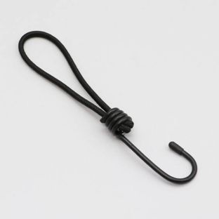 Corda elastica con gancio metallico 150 mm | nero 