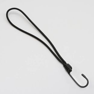 Corda elastica con gancio metallico 250 mm | nero 