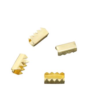 Capicorda metallici a tubetto, 9 x 4,4 x 5,1 mm, ottonato 