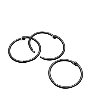 Anelli per rilegatura Metallo 25 mm  | nero 