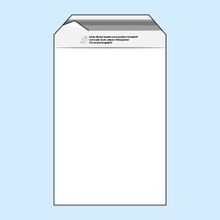 Buste con patella di chiusura, plastica PE, trasparente 165 x 220 mm - riciclata  | 50 µm