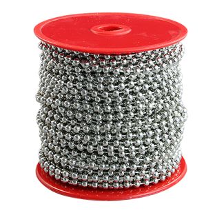 Catena a palline su bobina 20 m | 5 mm | argento  | Metallo 