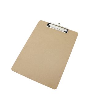 Portablocco in legno A4  | formato verticale  | Basic – con clip fermafogli in metallo  