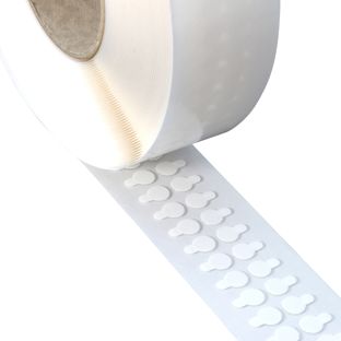 Bollini biadesivi, acrilato puro, 1 mm di spessore, forte/forte 10 mm | 1000 pz