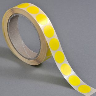 Bollini adesivi colorati, giallo
  | 13 mm
