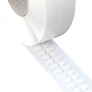 Bollini biadesivi, acrilato puro, 1 mm di spessore, forte/forte 15 mm | 3000 pz