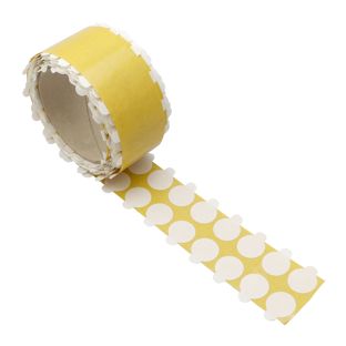 Bollini biadesivi PET, forte/forte 20 mm | 1000 pz