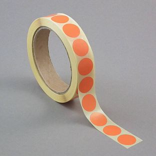 Bollini adesivi colorati in carta arancione  | 30 mm