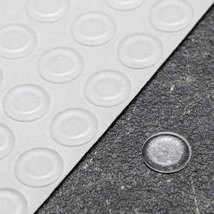 Paracolpi elastici, semisfera, autoadesivo 12.7 mm | trasparente 