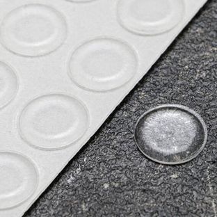 Paracolpi elastici, semisfera, autoadesivo 19 mm | trasparente 