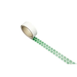Bollini adesivi in tessuto, verde 15 mm | 1000 pz