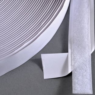 Nastro a strappo autoadesivo, asola (femmina) (rotolo con 25 m) 20 mm | bianco 
