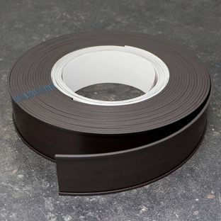 Supporto per etichette, profilo a C, magnetico, su rotolo 50 mm | incl. carta per inserti e foglio protettivo  | 10 m