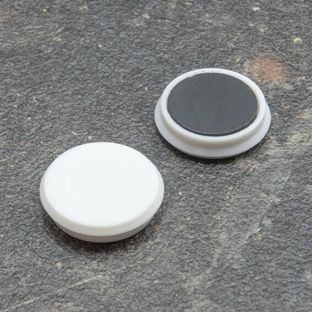 Magnete da ufficio, rotondo 24 mm | bianco 