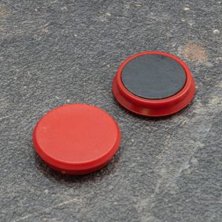 Magnete da ufficio, rotondo 24 mm | rosso 
