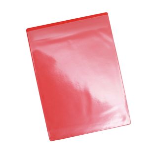 Buste magnetiche portadocumenti per formato A4, con 1 striscia magnetica, lato corto aperto, rosso 