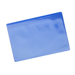 Buste magnetiche portadocumenti per formato A5, con 1 striscia magnetica, lato largo aperto, blu 