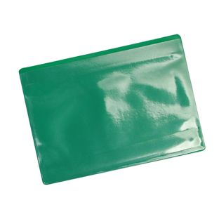 Buste magnetiche portadocumenti per formato A5, con 1 striscia magnetica, lato largo aperto, verde 