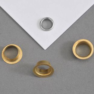 Occhielli per carta n° 9E - 7,7mm - 3,8mm  | ottonato 