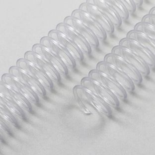 Spirali plastiche coil, A4, passo 4:1 20 mm | trasparente 