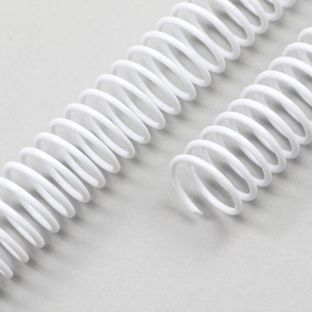 Spirali plastiche coil, A4, passo 4:1 28 mm | bianco 