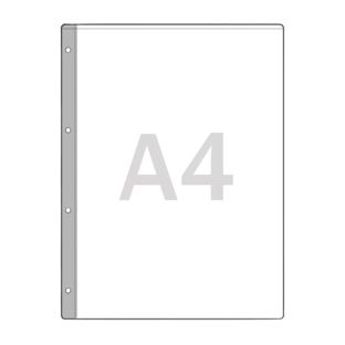 Buste per raccoglitori, A4 Margine per l'archiviazione: 15 mm di larghezza, con 4 perforazioni  | 180 µm