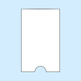 Tasche rettangolari, lato corto aperto 46 x 75 mm 