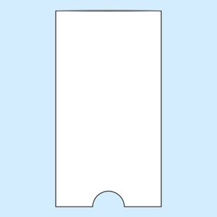 Tasche rettangolari, lato corto aperto 55 x 102 mm 
