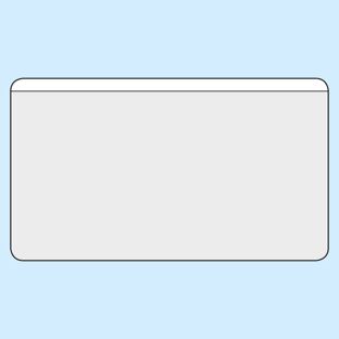 Tasche porta biglietti da visita, autoadesivo, plastica PP 105 x 60 mm  | plastica anteriore accorciata 